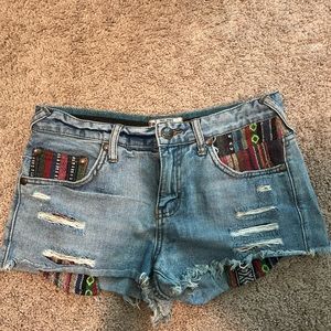 Free People Blue Jean Shorts size 26